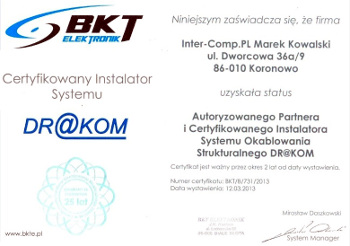 Certyfikacja sieci LAN Bydogszcz, Toruń, Grudziądz